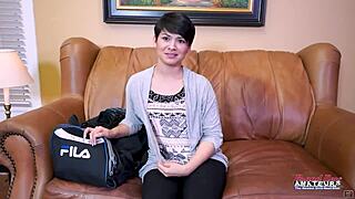 petite shaved brunette jae scott bends over for deep interracial doggystyle pounding and facial jizz