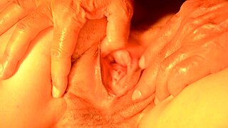 she spreads her hairy pussy wide while fingering her tight ass voyeur style