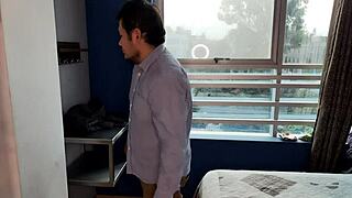 damn tailor measures my peruvian ass but ends up testing my teen pussy depth with his cock and creampie!