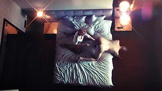 voyeur spy cam catches skinny femdom mistress fisting slave guy ass moaning in kinky bdsm fantasy