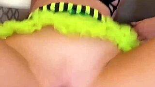 real backstage pov threesome after wet lesbian shower cum swap