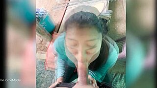i paid young colombian farm babe to deepthroat and milk my cock