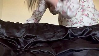 daddy's sexy arabian princess back from school stuffs lollipop in pink pussy for fetish fun