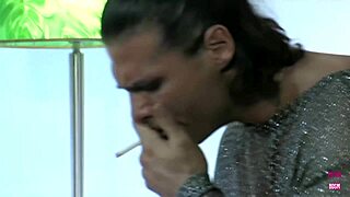 a blonde with fake tits heels drags brunette for group toy fuck and big tit cumshot action 😈👠💦 retro heels pound!