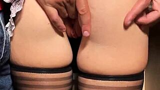 naughty maid cooks in stockings and heels while teasing in kitchen 4k mobile