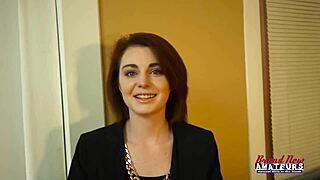 Cute redhead Ravyn toys perky tits and wet pussy