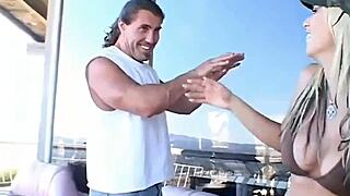 Blonde Brittney Skye feels ecstasy fucking big guy getting huge facial blast