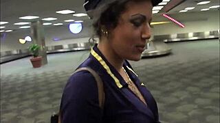 Milf stewardess wrecked hard by massive black cock