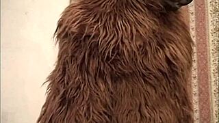 Wolf Costume Intruder Ravages Horny Italian Maid Uniform Beaver