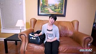 petite shaved brunette jae scott bends over for deep interracial doggystyle pounding and facial jizz