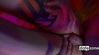 tattooed girlfriend babe delivers deepthroat blowjob then homemade anal doggystyle bent over desk bedroom face fucking