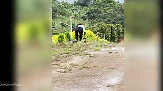 i paid young colombian farm babe to deepthroat and milk my cock