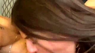 real backstage pov threesome after wet lesbian shower cum swap