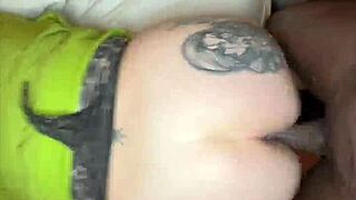 casting fat bbw livie blainn bends over for derrick malone's monster bbc creampie doggystyle