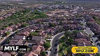 Petite stepmom Katrina Colt's tight pussy and big nipples seduced by stepson and friend for taboo ffm threesome doggystyle ride