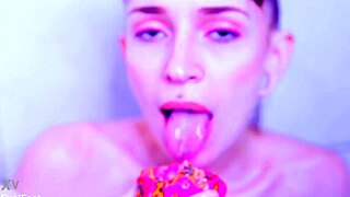 bare toes squishin juicy fruit all over nice and messy 😋👣