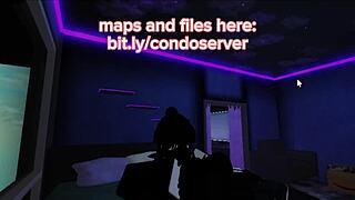 Roblox slut gags on rough deepthroat cock until cumshot blast