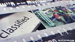 Suspected Thief Mazy Myers Stripped Ripped Clothes Pleasures Security Officer with Deepthroat and Big Cock Ride