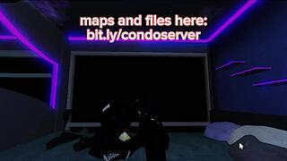 Roblox slut gags on rough deepthroat cock until cumshot blast