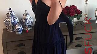 Busty Blonde MILF Ellie Lilly Strips For Casting