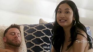 Petite Nympho Step Sis Bella Rolland Rides with Avery Black in FFM Cowgirl Threesome