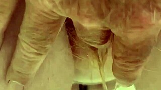 I'm peeing right through my hairy redhead pussy