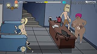 fuckerman campus parody with bbw milf tits and futanari action