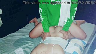 Chubby asian pregnant mom