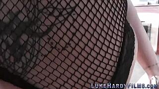 Watch this British babe masturbate then bend over sucking cock POV style