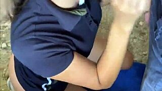 in a bustling tourist spot, this young pov teen flashes her big tits and ass before bending over for deepthroat and doggystyle pounding