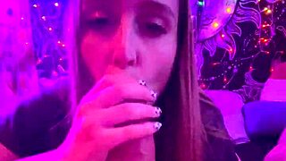 Laney Grey Sucks Brad Newman's Cock Romantically In Late Night POV