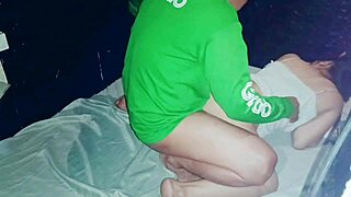 Chubby asian pregnant mom