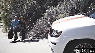 What Happens When Cheating Hubby's Busty Side Chick Joins Milf Wife for Threesome Pound?