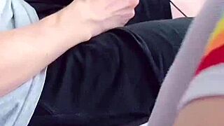 Step sister caught fingering wet pussy gets filled with cum creampie