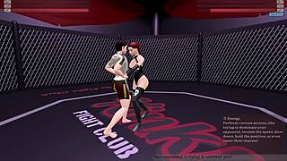 kinky fighter loses to kat in nightclub, gets ridden cowgirl style after wild dancing battle