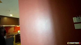 chinese maid's fat ass rides cock creampie before work shift