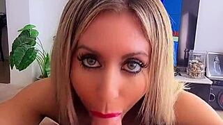 hot blonde nurse cosplay deepthroats huge monster cock in hospital pov blowjob handjob compilation with big fake tits moaning