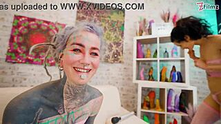 anal slut spreads GAPES with extreme FISTING dildos and toys