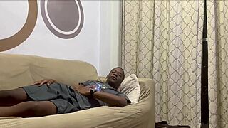 redhead milf takes monster bbc sideways sofa creampie ass drip