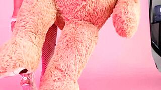 that big-titted petite brunette milf flaunts her sexy tattooed curves during a cute posing session in lingerie