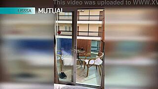 me and lisssa wank together watching each other cum