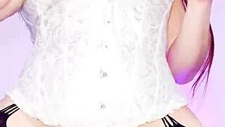 latina stepmom shows off her huge cameltoe in lingerie