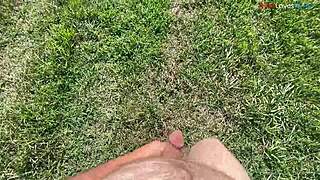 fall vibes hit so i strip naked outdoors for dirty talk masturbation and barefoot foot play part 1