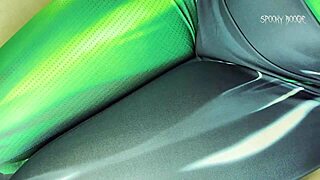 Shego dominatrix cosplay catches you then straps your ass hard