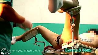 Bound Ukrainian Endures Intense Gyno Exam Bondage.