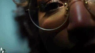 peachie garcia plays slutty librarian riding gibby the clown's cock