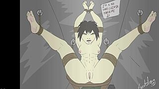 cheater gets bound feet fantasy fucked in cartoon bondage