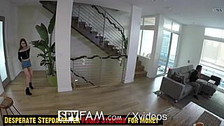 stepdad trades cash for blowjob doggystyle facial on small tits brunette 😏💦 cum in mouth deal