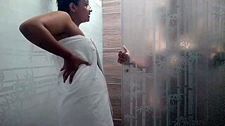 Shower Turns to Horny Lesbian Pussy Lick and Ass Eating with Roommate