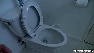 honey blossom kneels to suck stepson's cock till cumshot